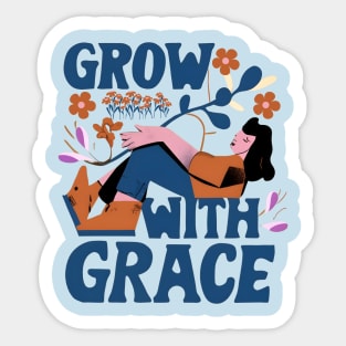 Grow with Grace Sticker